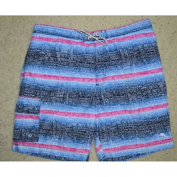 Tommy Bahama Other - Tommy Bahama Mens‎ Blue Size XL Bahama Mama Recipe Graphic Print Board Shorts